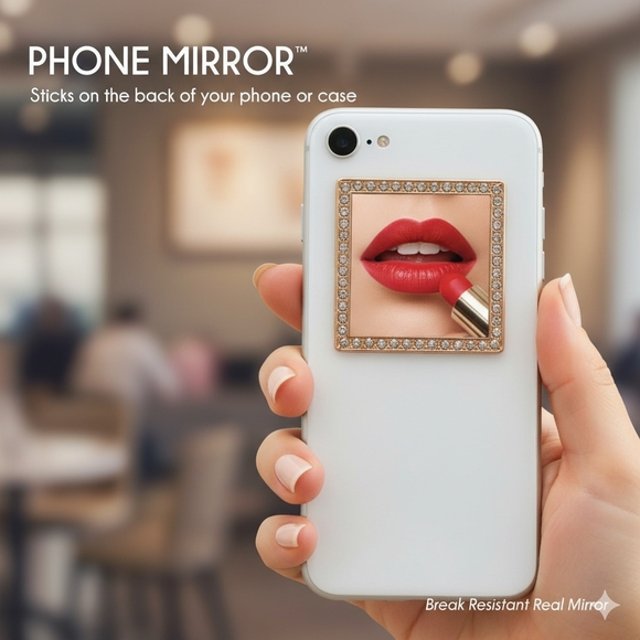Break resistant real phone Mirror, restickable and reusable - Picture 1 of 2